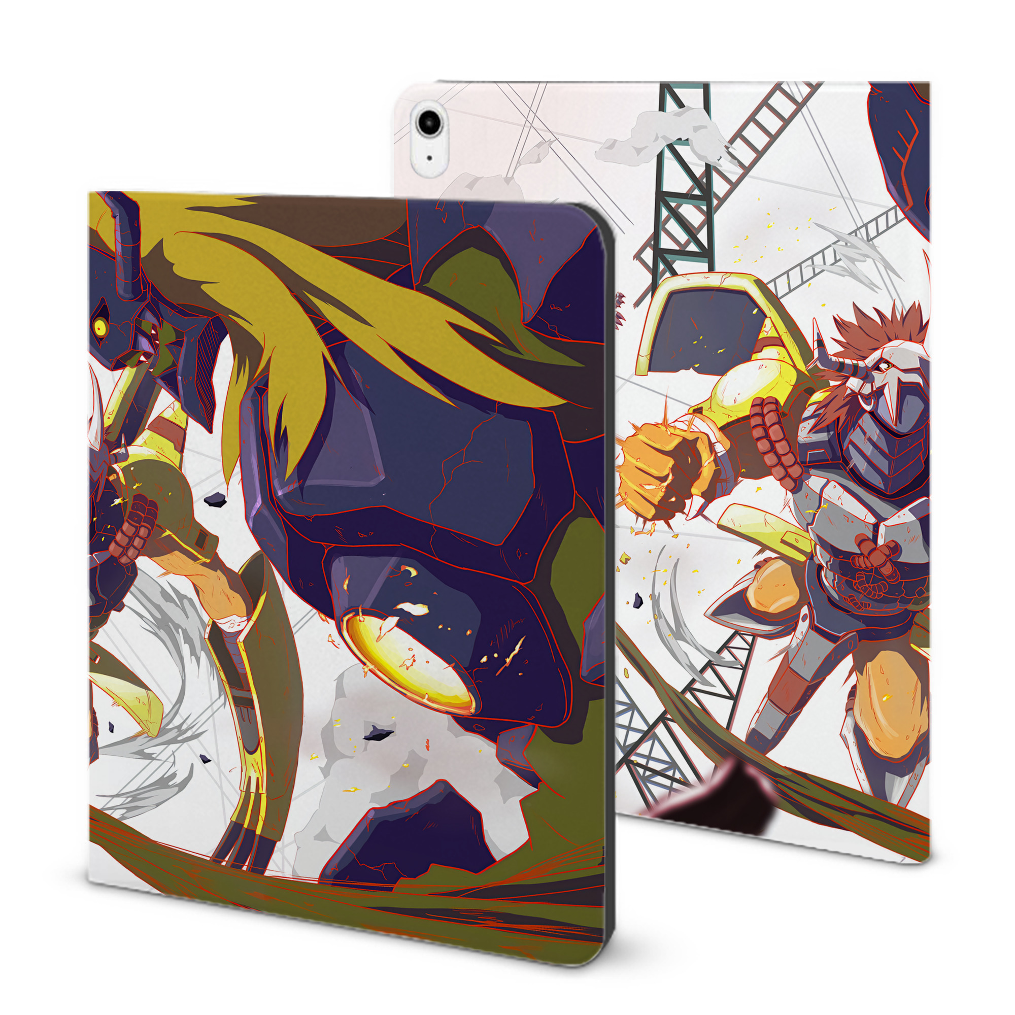 （画像用） Digimon デジタルモンスター/デジモン IPadケース ペンホルダー付き ブックスタイルデザイン